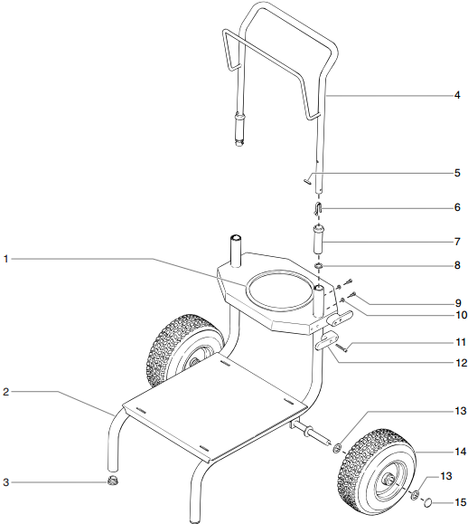 CS10000 HVLP Spray System Cart Assembly